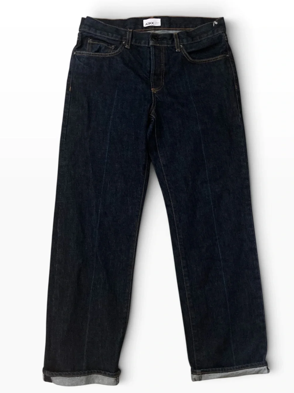 ASKK NY Low Rise Straight Baby Cuff Japanese Denim Jeans
